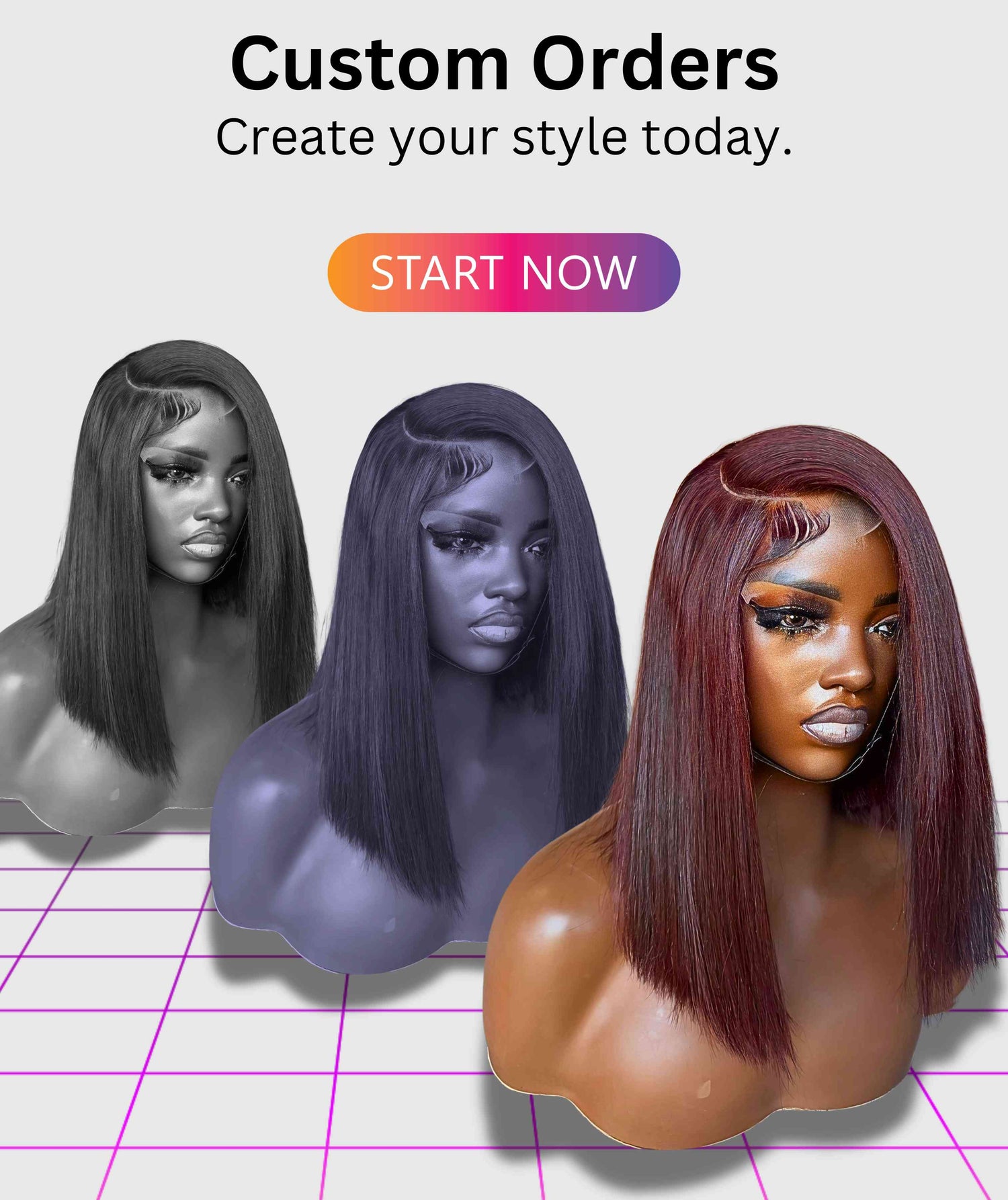 Custom order submission banner.