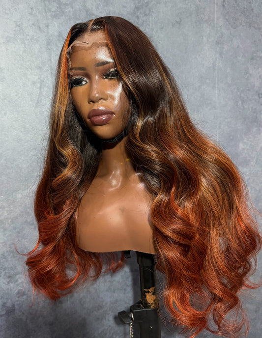 Fall colored raw wig.