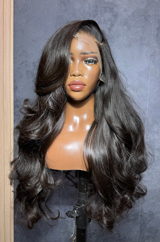 Natural color raw Vietnamese 3 bundle wig.