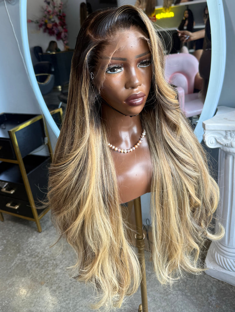 4 bundle raw vietnamese wig with highlights.